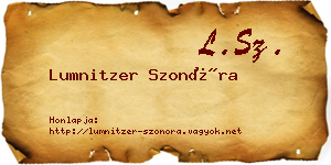 Lumnitzer Szonóra névjegykártya